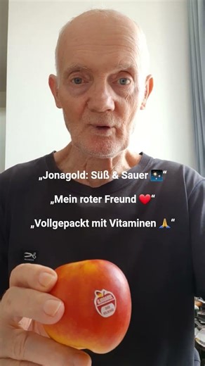 ​„Mein roter Freund! ✨🍎 Der Jonagold Apfel – süß & sauer zugleich. #Apfel #Gesundheit #Jonagold