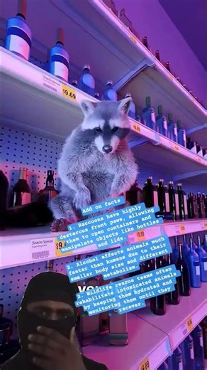 this raccoon mistakenly drink 400 dollars worth alcohol #zachdfilms