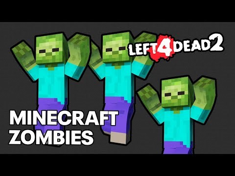Minecraft Zombies in - Left 4 Dead 2 - Common Infection Mod in Action