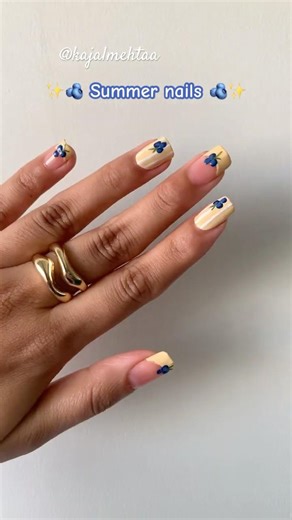 Welcome to Nail series - Ep 50 | Summer nails🫐✨| Kajalmehtaa #nailart #summer #shorts #viral