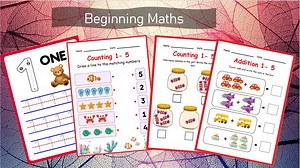 Preschool Math Worksheets: Number Tracing, Counting, Addition (PDF Printable) - Etsy