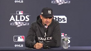 Aaron Boone says it's all about moving forward rather than reflecting as the Yankees head into the ALDS. Watch postseason coverage on the YES App: onelink.to/yesapp | YES Network