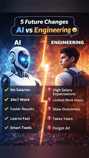 AI vs Engineering 😨 Future Danger ya Opportunity? 🤖🔥#engineering #ai #youtubeshorts #motivation #yt
