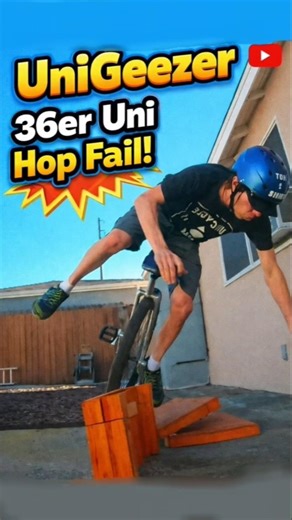 36er Uni Crash Landing #top #unicycle #shorts #challenge