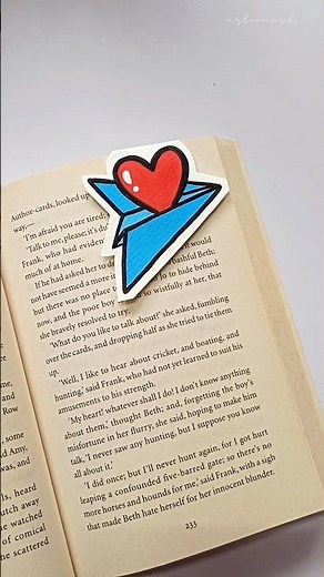 ❤️Paper Plane Heart Magnetic Bookmark✨ #handmadebookmark #magneticbookmark #diybookmarks #art #craft