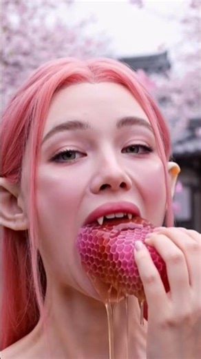 ASMR Vampire Eats Honeycomb 🩸 Soft Wet Mouth Sounds