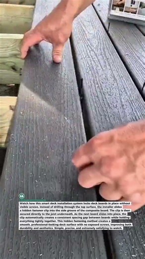 Hidden Deck Fastener Tool Installing Deck Boards Clean & Perfect #deckbuilding #tools #shorts