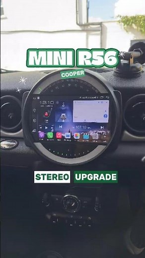 Mini Cooper R56 Stereo Upgrade 9" Android Screen Apple CarPlay & Rear Parking Camera #minicooper