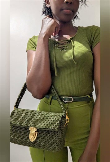 It's a Favorite 💚 Crochet Handbag #crochet #crochetbag #shorts