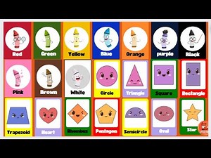 Flash Cards - Learn Colors and Shapes for Kids & preschoolers #kidslearning #kidseducation #shape