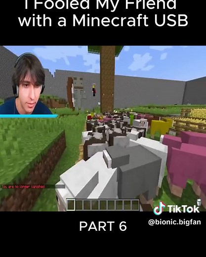 Part 6: I fooled my friend with a minecraft USB. #minecraft #roblox #game #gaming #gamer #fyp #viral