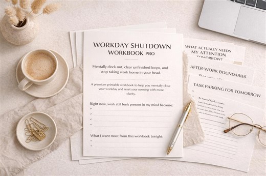 Workday Shutdown Workbook PRO, Mental Clarity, After Work Boundaries (digital Download) - Etsy
