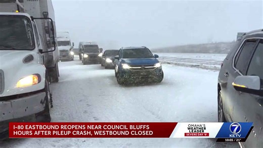 I-80 eastbound reopens hours after pileup crash
