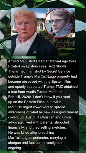 Mar-A-Lago Armed Gunman Fixated On Epstein Files Week Before Shooting | #news #shorts