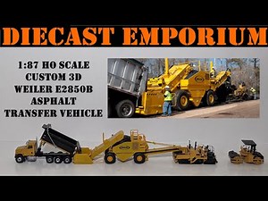 Custom 1:87 HO Scale Weiler E2850B Shuttle Buggy - Asphalt Transfer Device Model by Robert Kelly