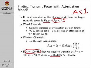 Digital Communications: Link Budget