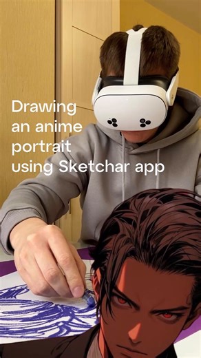 Sketchar – AR-Drawing App on Instagram: "Drawing a female portrait using dots with Meta Quest."