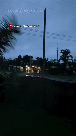 Tropical Cyclone Narelle makes landfall over Coen