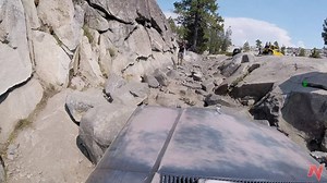 4.4K views · 47 reactions | #ThrowbackThursday - Rubicon Trail, Little Sluice We had gotten stuck with a rear shock bracket hung up on a rock. Tried to rock it back & forth into enough traction to break free, but ended up having the Jeep behind us yank us off the rock so we could reset. Squeezing a fullsize through this portion of trail was challenging & awesome! #FullsizeJeep // #FSJ // #GrandWagoneer | Nitro Gear & Axle | Facebook