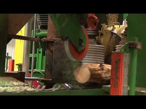 USNR Positioning Infeed, Twin Bandmill, Outfeed separation