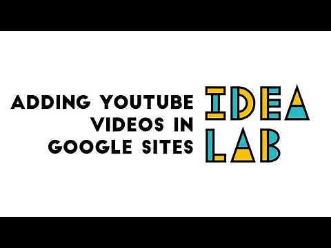 Adding YouTube videos to Google Sites