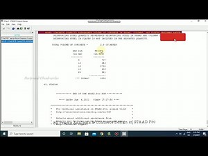 3D Frame analysis & concrete design in STAAD Pro