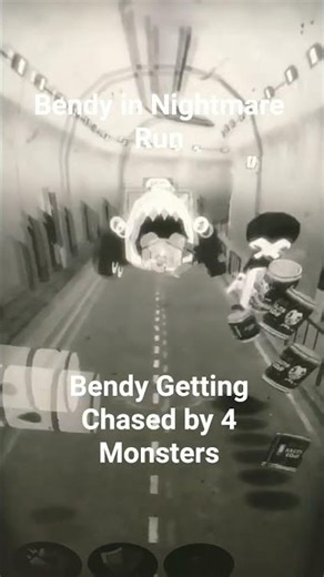 Bendy in Nightmare Run: Bendy Getting Chased by 4 Monsters #bendyinnightmarerun