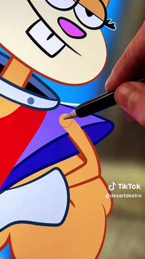 Creative Drawing of Sandy Cheeks from SpongeBob