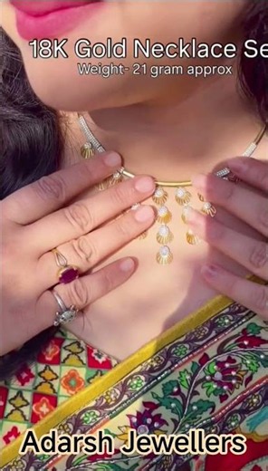 18KT Gold Necklace Set ✨ Lightweight Designer Jewellery Collection | Adarsh Jewellers