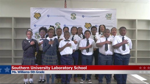 The Pledge of Allegiance, Southern University Laboratory School, Ms. Williams, 5th Grade