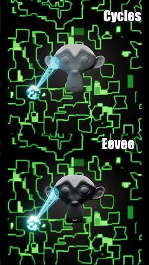 Blender 5.0 Geometry Nodes Scanning Effect | Eevee vs Cycles (Short) #3danimation #blendershorts