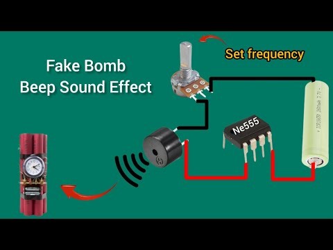 Fake "BOMB" Beep Sound Effect with Frequency control | Ne555 ic