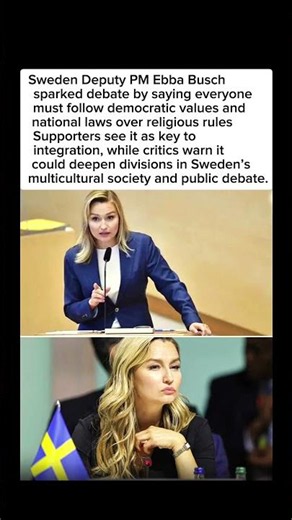 Sweden Immigration Debate Sparks National Discussion #viral #Sweden #EbbaBusch #Immigration #youtube