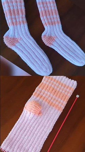 Easy-to-make knitted socks and slippers #knitting #knit
