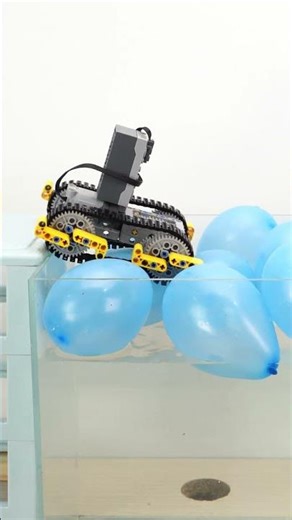 @SmartLegoSG LEGO Car Run on Balloon Bridge #lego #legotechnic #epic #smartlego #legocar #shorts