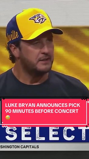 Luke Bryan Announces Predators First-Round Pick 90 Minutes Before Concert
