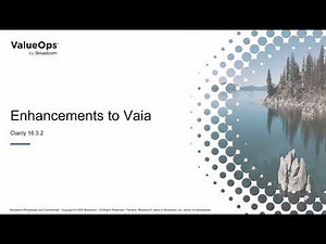 Clarity 16.3.2 - Enhancements to Vaia