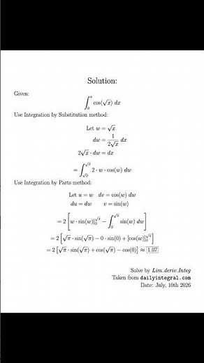 Integration | Easy | Day 33/92 of solving calculus every day until summer ends