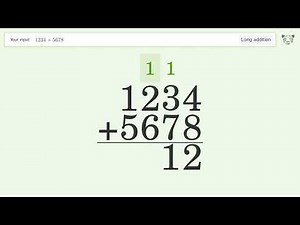 Long Addition Problem 1234+5678: Step-by-Step Video Solution | Tiger Algebra