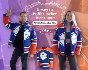 SEWING PATTERN: Jersey to Puffer Jacket - Etsy