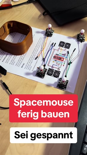 Spacemouse zusammen bauen. #spacemouse #3d #3dprinting #bambulab #multicolor #polymaker #arduino #design #cad
