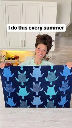 Best way to fold a beach towel to help save on space and stay organized #towels #folding