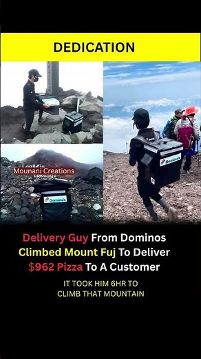 Delivery Guy From Dominos Climbed Mount Fuj To Deliver $962 Pizza To A Customer