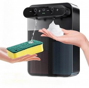 Afwasmiddel dispenser - Zeepdispenser - 3000mAh - - Wandmontage - 2x 400 ml - IPX6... | bol