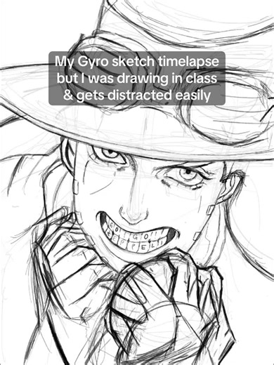 Gyro Zeppeli Drawing Timelapse - Jojo's Bizarre Adventure