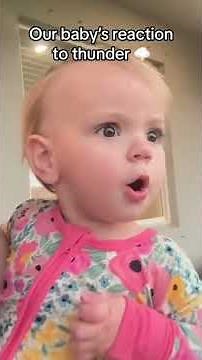 When Thunder Sounds Too Loud 😢⚡ | Cutest Scared Reaction Ever!” #babycomedy #babylaugh #babyreel