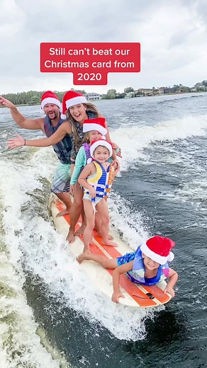 Christmas Card Throwback 2020 with Surfing and Wakesurfing