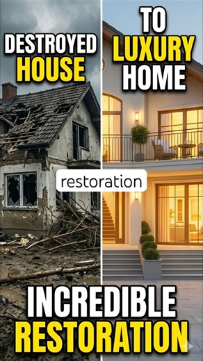 🏚️ Destroyed Flood House Restored Into Luxury Home ✨ | Incredible Transformation 🔨 #Restoration