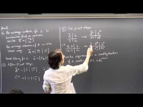 Linear Programming. Lecture 20. Proof of the matrix form. Review for exam 2.