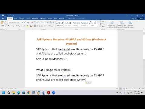 TOPIC 14: SAP Systems based on AS ABAP and AS Java (Dual-stack Systems)